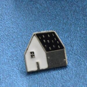 Black and White House Pin Brooch
